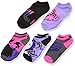 Disney girls Descendants 5 Pack No Show Socks, Assorted Dark,Fits Sock Size 6-8.5; Fits Shoe Size 7.5-3.5