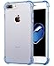 Matone Crystal Clear Shock Absorption Technology Bumper Soft TPU Cover Case for iPhone 7 Plus/iPhone 8 Plus - Clear Blue