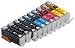 Skia Ink Cartridges ¨ 10 Pack Compatible with Canon 250 / 251(PGI-250BK CLI-251BK CLI-251C CLI-251M CLI-251Y) for PIXMA IP7220, PIXMA MG5420, PIXMA MG5422, PIXMA MG5520, PIXMA MG6320, PIXMA MG6420, PIXMA MG7120, PIXMA MX722, PIXMA MX922