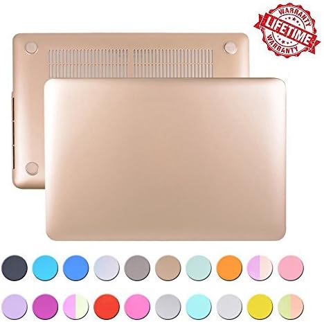 2016 Macbook Pro 13 Case Cover, IC ICLOVER Ultra Slim Rubberized Cover Matte Frosted Protective Case for NEWEST Macbook Pro 13 inch with/without Touch Bar and Touch ID Model A1706/A1708, Gold