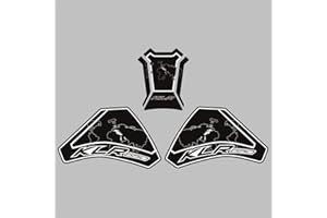 WEIXINRACING KLR650 Tank PAD Front Side Tank Pad Fuel Stickers Compatible with Klr650 2022-2025 3D Gel Tank Fuel Gip Decal KLR650 Sticker Pad(Black)