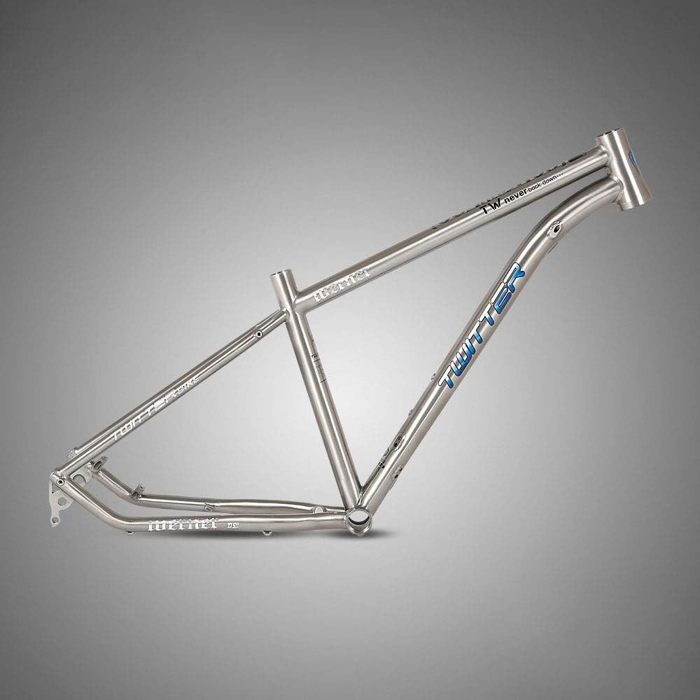 Yuehjnba Bicycle Body Bracket 2.0 Disc Brake Road Frame with Carbon Fiber Front Fork Integrated Group Bowl Front and Rear Barrel Shaft Quick Release Silver Bicycle Accessories