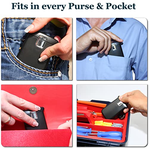 EasY Magnifier Small Pocket Magnifying Glass 3X with LED Light For Reading Fine Print; Mini