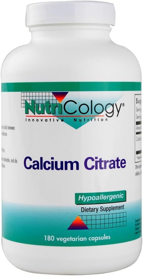 Nutricology/ Allergy Research Group Calcium Citrate, 180 Caps