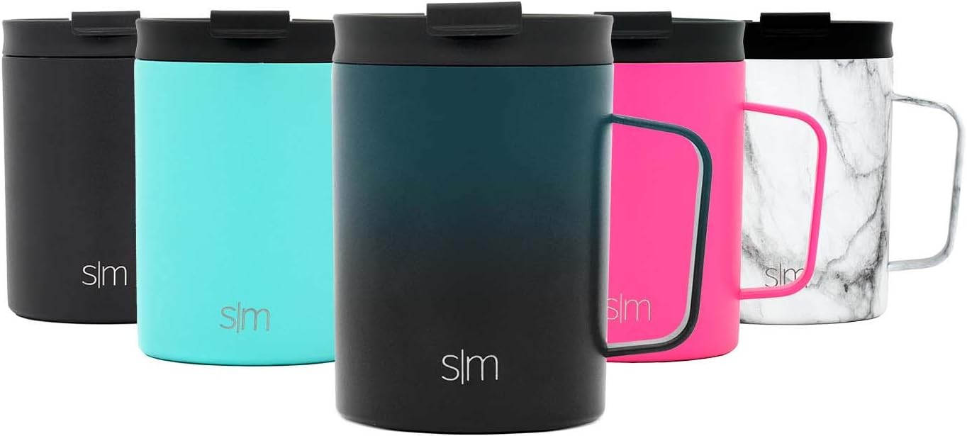 Simple Modern 12oz Scout Coffee Mug Tumbler - Travel Cup for Men & Women Vacuum Insulated Camping Tea Flask with Lid 18/8 Stainless Steel Hydro Ombre: Moonlight