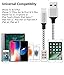 iPhone Charger, Lightning Cable, 4Pack 3FT 6FT 6FT 10FT to USB Syncing Dataand Nylon Braided Cord Charger Compatible with iPhone/XS/XR/X/8/8 Plus/7/7 Plus/6S/6 Plus/iPad iPod More (Silver Gray)