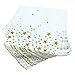 Aneco 150 Pack Napkins White with Gold Stars Cocktail Napkins for Wedding, Party, Birthday, Dinner, Lunch, Napkins with 2 Layers, 5 by 5 Inches