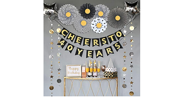 Wogl Fm 25 Days Of Christmas 2022 40Th Birthday Decorations For Women Or Men By Homond, 40Th Bday  Decorations, 40Th Wedding Anniversary Decorations, Cheers To 40 Years  Banner, 40 Birthday Decor, 40 Years Old Party Favors Supplies :  Amazon.com.au:
