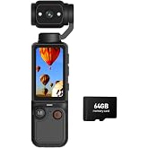 Molegar Mini Vlogging Camera, Portable Pocket Camera, 180&deg; Rotating Lens | Handheld Video Camcorder with 64GB Card, 2000mAh Battery, One Button Recording Autofocus for Travel, Daily Life Vloggers