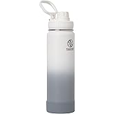 Takeya Actives Water Bottle with Spout Lid - Bottle with Double Stainless Steel Insulation - Dishwasher Safe & BPA-Free - Bottle with Spout Lid & Removable Bumper - 24 oz, Ombre Morning Mist