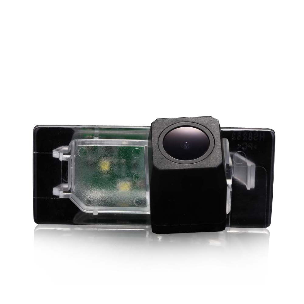 HD IP68 1280Pixels Auto Vehicle Car Van 170° Wide Angle License Plate Light Rear View Reversing Backup Camera Parking Aids System Compatible with Seat Alhambra 2011~/Ibiza/ST 2009 (No.1)