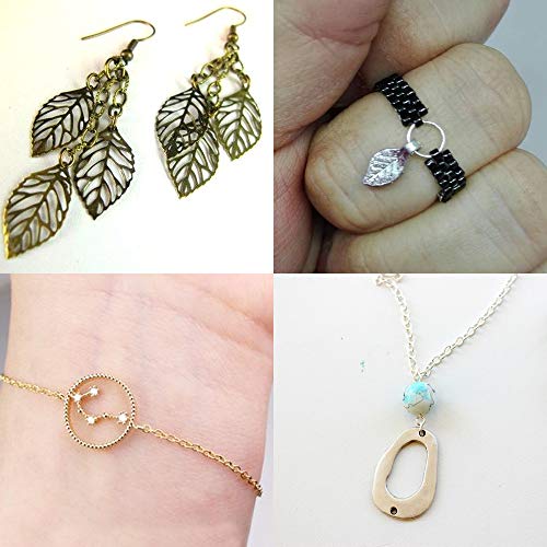 Dayree 3143Pcs Jewelry Findings Making Starter Kit with Open Jump Rings, Lasso Strap, Lobster Buckle, 5cm Wax Necklace, Brass Jumper Opener, Jewelry Pliers and Curved dice for Jewelry Making All in A