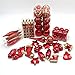 Woowell Shatterproof Ornaments Christmas Tree Decoration, 54 Set Luxury Collection Red Assorted Xmas Balls, Reusable Hand-held Gift Box (red)