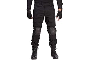 HAN·WILD Tactical Pant with Knee Pads Multicam Pants Combat Rip-Stop Trousers Airsoft Hunting Pants