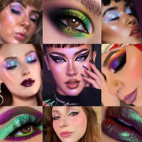 Multichrome Eyeshadow Liquid, Duochrome Metallic Glitter Shimmer Metal