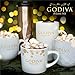 Thoughtfully Gourmet, Godiva Hot Chocolate and Coffee Set, Includes Mug, 2 Flavor Packets of Cocoa and 1 Packet of Truffle Coffee