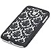 GreatShield TACT Damask Series Ultra Slim Fit Protective Hard Rubber Coating Back Case Cover for Samsung Galaxy S4 IV I9500 - Black