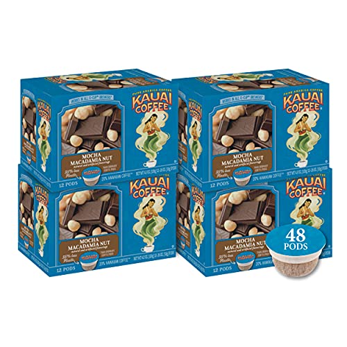 Kauai Coffee Single Serve Pods, Mocha Macadamia Nut Flavor, 100