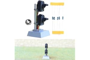 Dual Target Dwarf Searchlight Signal in HO Scale for Model Train Setups with Green Red Operational Look