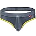 YiZYiF Men's Backless Bikini Jockstrap Briefs Underwear Gray Large