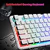 Wired-USB-Gaming-Keyboard-Mouse-Combo-Set-104-Keys-LED-Rainbow-Backlit-12-Multimedia-Keys-Gaming-Keyboard-2400DPI-6-Buttons-Optical-Mouse10-Lighting-Modes-RGB-Mice-Pad-Compatible-with-PC-Laptop-Mac Wired Gaming Keyboard and Mouse Combo, 104 Key LED Rainbow Backlight USB FN Multifunction Key Membrane Keyboard + 2400…