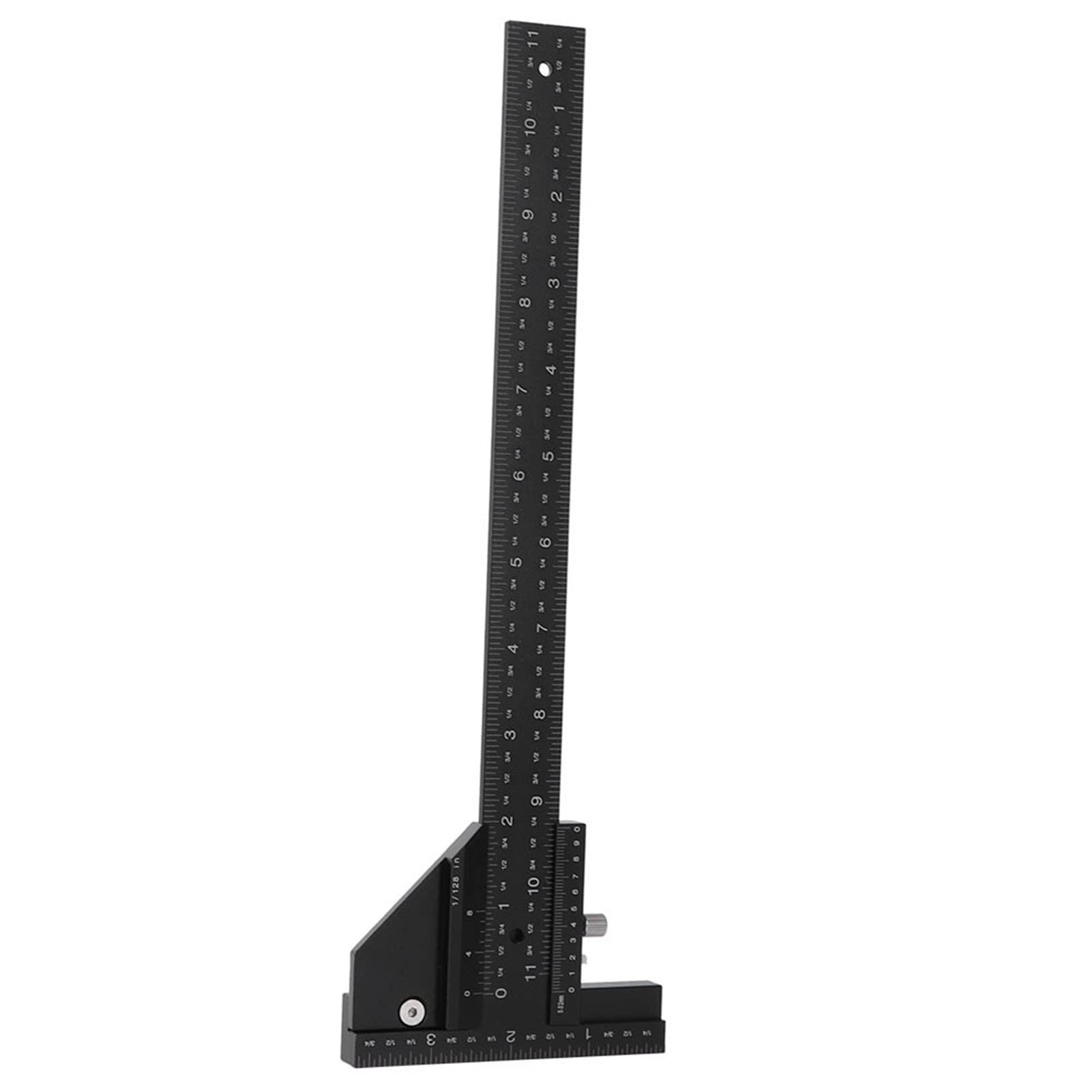 Fafeicy Woodworking Scriber Ruler, Aluminium Alloy T Square Marking Gauge for Carpenter Layout Measuring Scribing Tool, Precision Woodworking Layout Tool