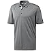 adidas Golf Men's 2-Color Stripe Polo, Grey Three /White, Large