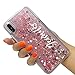 MARBLEFY Personalized Pink Glitter case for iPhone Xs Max/Xr/Xs/X/8/7/6/Plus Spiracle Holographic Quicksand Protective Clear Case