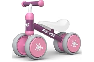 XIAPIA Baby Balance Bike Toys for 1 Year Old Boy Girl Gifts, 10-24 Month Toddler Balance Bike with 4 Silence Wheels, No Pedal Toddler First Bike, First Birthday Gifts Christmas for Boys and Girls