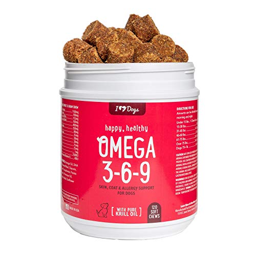 iHeartDogs Omega 369 for Dogs Skin and Coat Fish Oil Supplement for