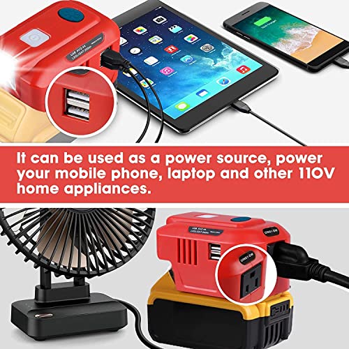 Portable Power Supply Inverter For Dewallt 18V 20V Battery, TEPULAS DC