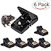 Mouse Trap, Rat/Mice Trap Electronic Jaws Humane Power Rodent Killer,Poseca Sensitive Catching Mice with 6 Pack (6 Pack, Black)