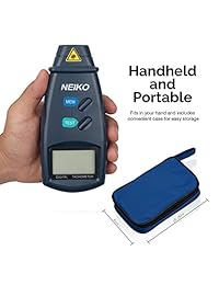 Neiko 20713 tacómetro digital, foto sin contacto láser   precisión 2.5 99999 RPM