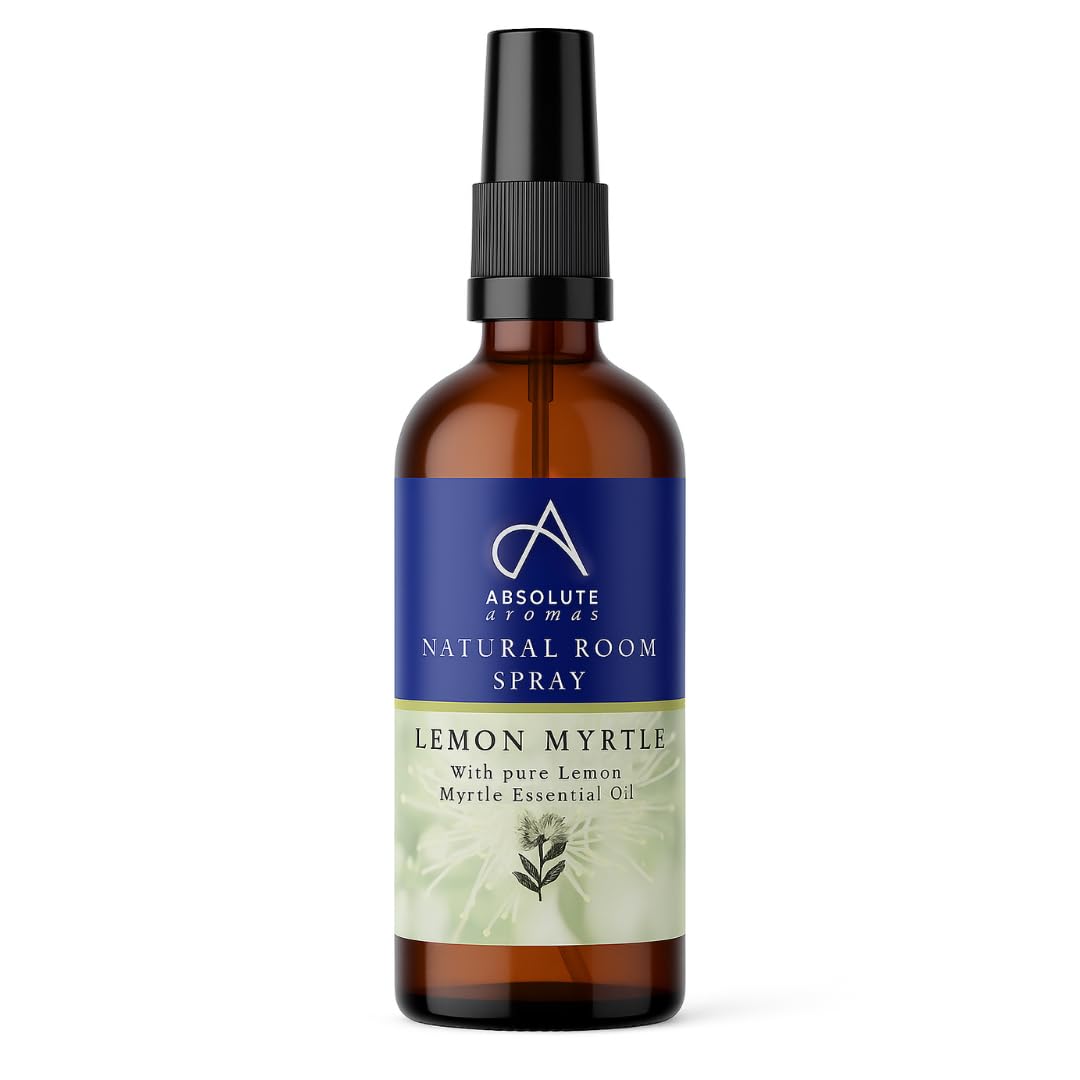 Absolute Aromas Natural Lemon Myrtle Room Spray 30ml with 100% Pure Lemon Myrtle Essential Oil