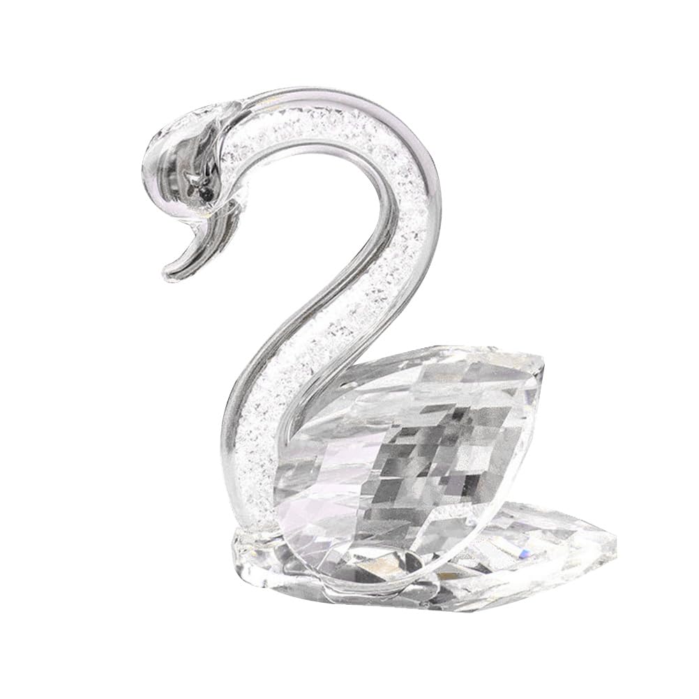 Crystal Swan Figurine Ornament Elegant Swan Statue for Birthday Wedding Valentines Day Party Desktop Decoration Party