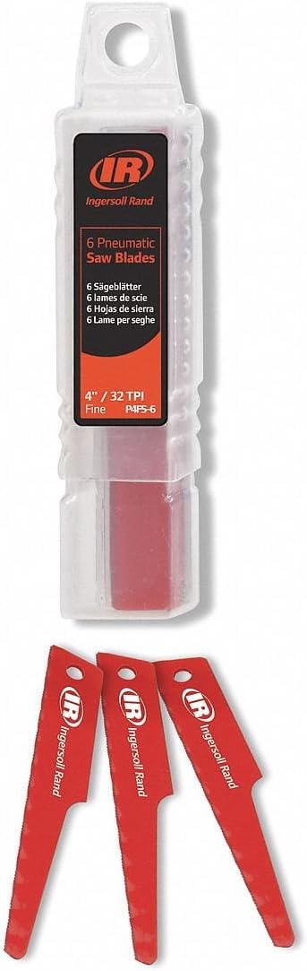 Ingersoll Rand P4CS-6 Saw Blade Set – 6-Piece Blades for Air Saws, Jigsaws & Reciprocating Saws, Durable Spare Parts with 10 Teeth per cm