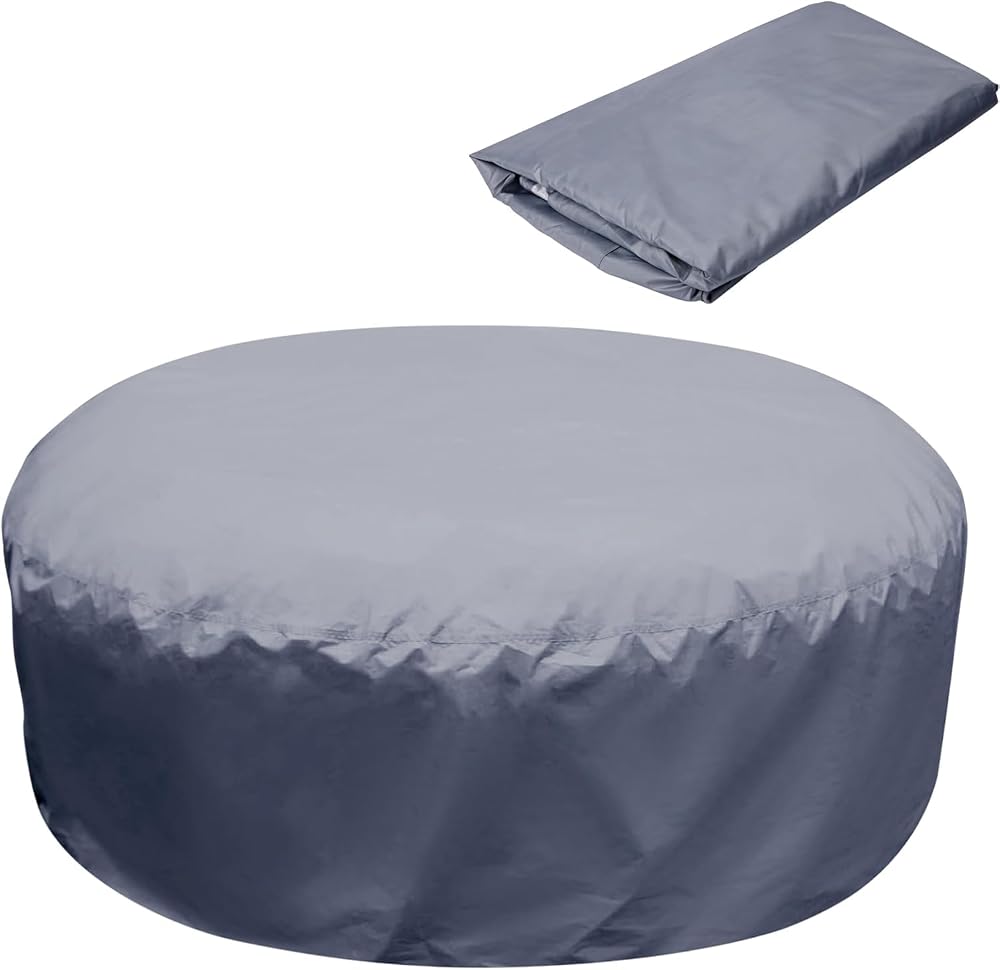 GIONAR 190×70CM Round Hot Tub Cover 4 Person Full Coverage UV Waterproof