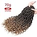 Faux Locs Crochet Hair Deep Wave Braiding Hair With Curly Ends Crochet Goddess Locs Synthetic Braids Hair Extensions (18 Inch (Pack of 3), T27#)