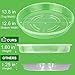 MUDEELA 6 Pack of 14 Inches Plant Saucers for Indoor, Durable Plastic Round Plant Tray Plant Dish Pant Plate to Catch Water for Flower and Plant Pot, Thicker, Stronger, Deeper, Clear