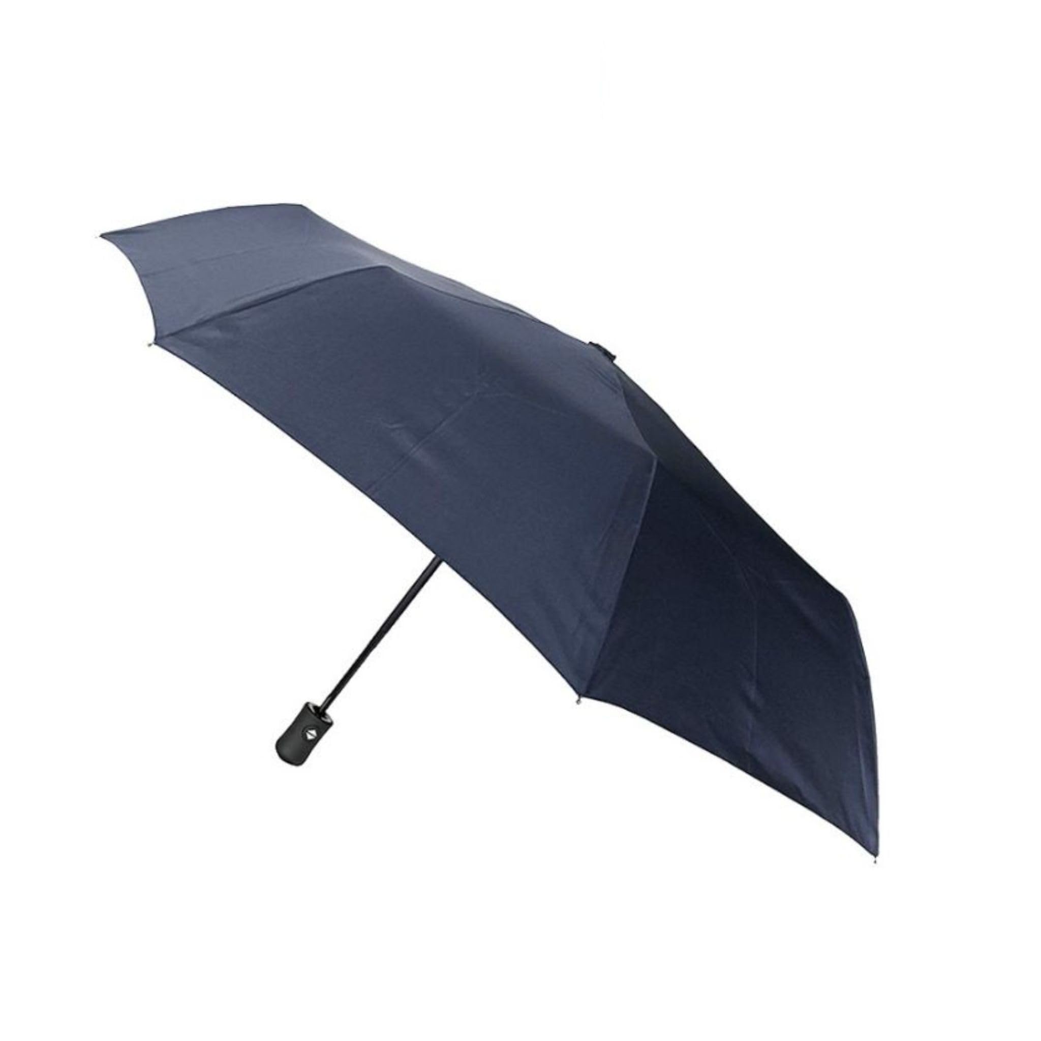 SMATI Men's folding umbrella - automatic opening and closing; Fiberglass ribs; Windproof; Strong; Diameter=97cm; Great classic; Protective cover; Colour NAVY BLUE