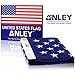 Anley |EverStrong Series| American US Flag 4x6 Foot Heavy Duty Nylon - Embroidered Stars and Sewn Stripes - 4 Rows of Lock Stitching - USA Banner Flags with Brass Grommets 4 X 6 Ft