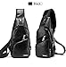 Travel Backpack Small Shoulder Bag Cross Body Sling Bags Fashion Chest Bag with USB Charging Port Headphone Plug For Mens Mans Teens Adults Outdoor Hiking or Multipurpose Daypacks - Black