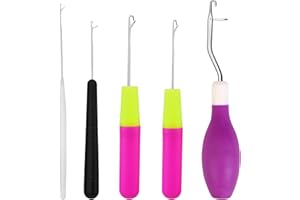 ZMAAGG 5 Pcs Latch Hook, Latch Hook Tool,Latch Hook Kits for Adults, Latch Hook Crochet Needle for Carpet Making