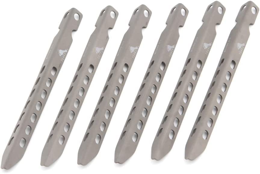 TOAKS Titanium Tent Pegs Ultralight Outdoor Camping V-shaped Fixed Tent Nails PEG-02