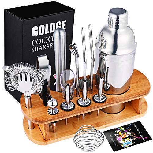 GOLDGE Cocktail Set Cocktail Shaker 18 Teiliges Cocktail Mixer Geschenk Set Bar Zubehör 750ML Cocktailshaker mit… – Bild 6