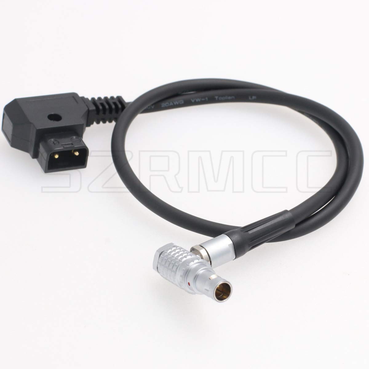 SZRMCC D tap to 0B 2 Pin Power Cable for SmallHD 503 703 Teradek Bolt 300 500 600 (Right Angle, 50cm)