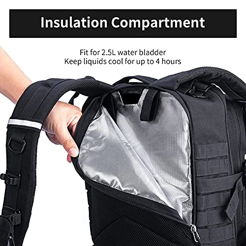 Tactical Hydration Backpack With 2.5L Bladder Water Bag - Camping Gear...