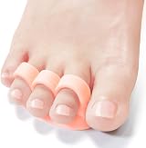 Welnove Hammer Toe Cushions Pads 10PCS Gel Toe Straightener Beige 3 Loops view 1
