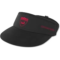 Wilson Men's Standard Tour Visor – White With Red Logo, Adjustable Strap, 100% Polyester