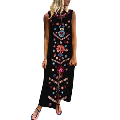 Oferta de liquidación: Vestido largo de lino Dominican Republic Ubuy